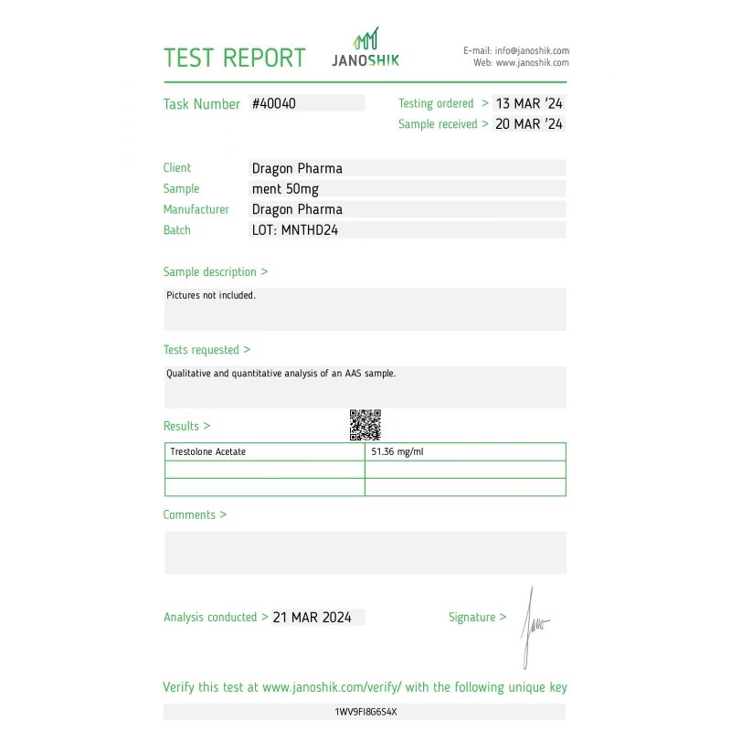 ment 50 authenticity lab report