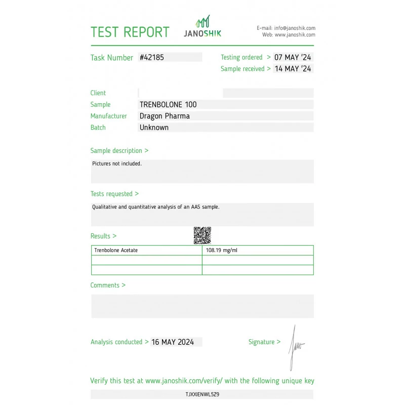 trenbolone 100 authenticity lab report