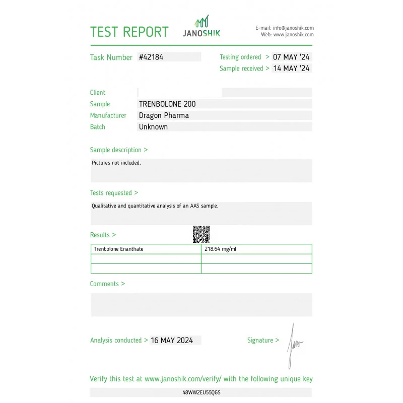 trenbolone 200 authenticity lab report